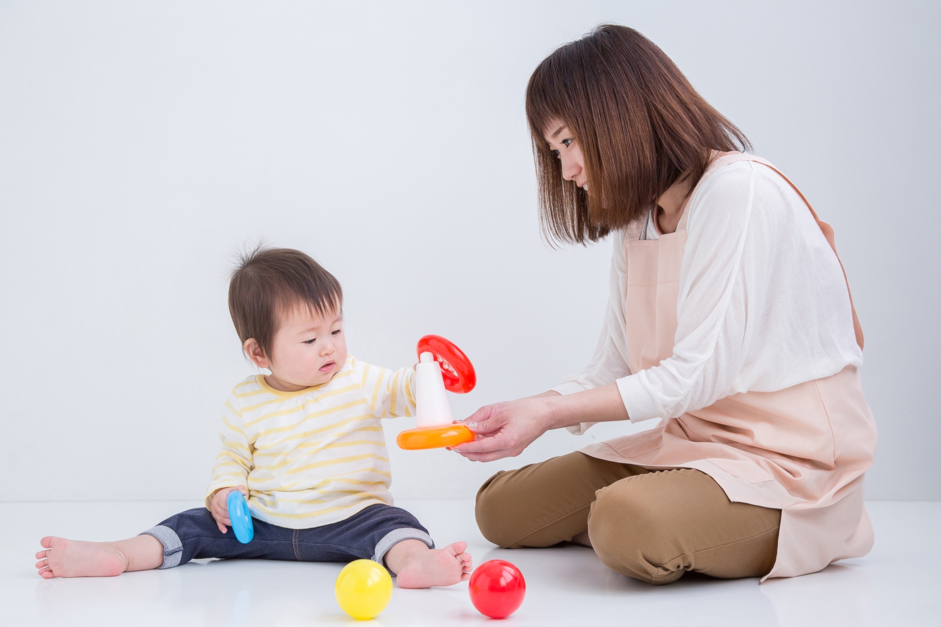 赤ちゃんと女性