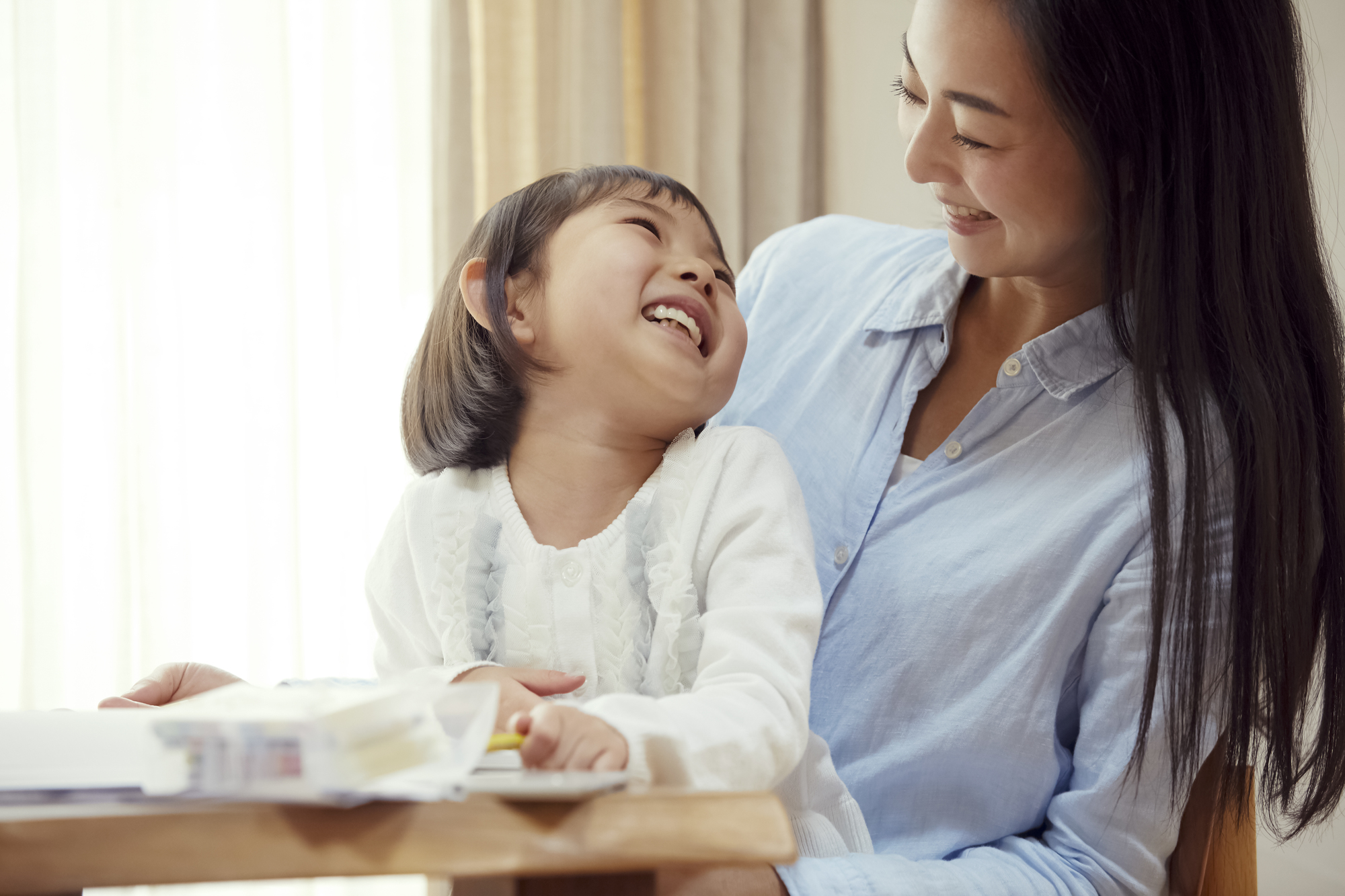 上の子とママ