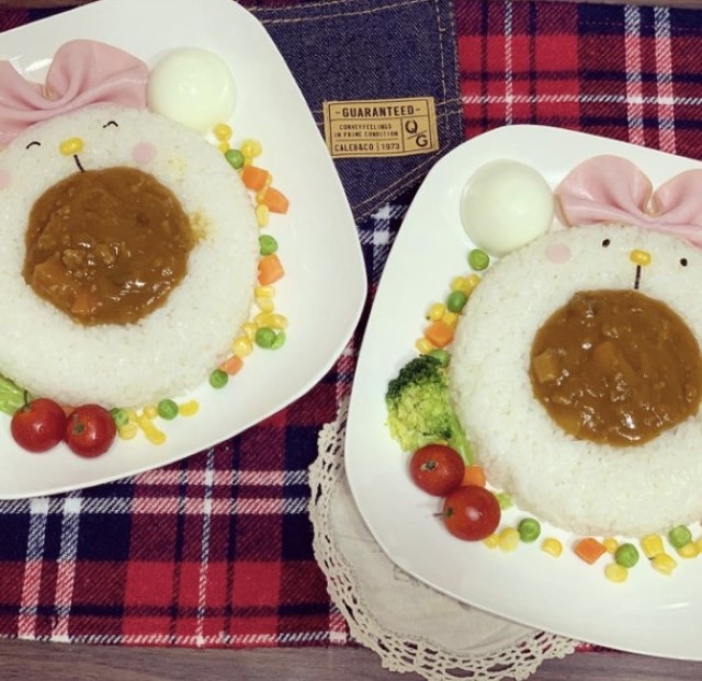 子どもが喜ぶカレー盛り付け