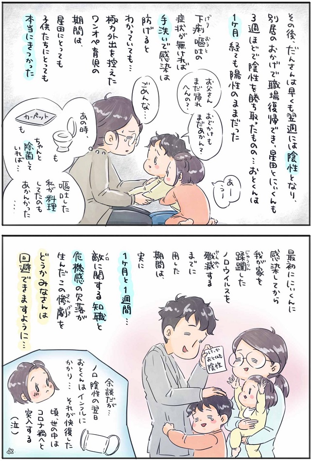 ノロウイルス　体験談　漫画