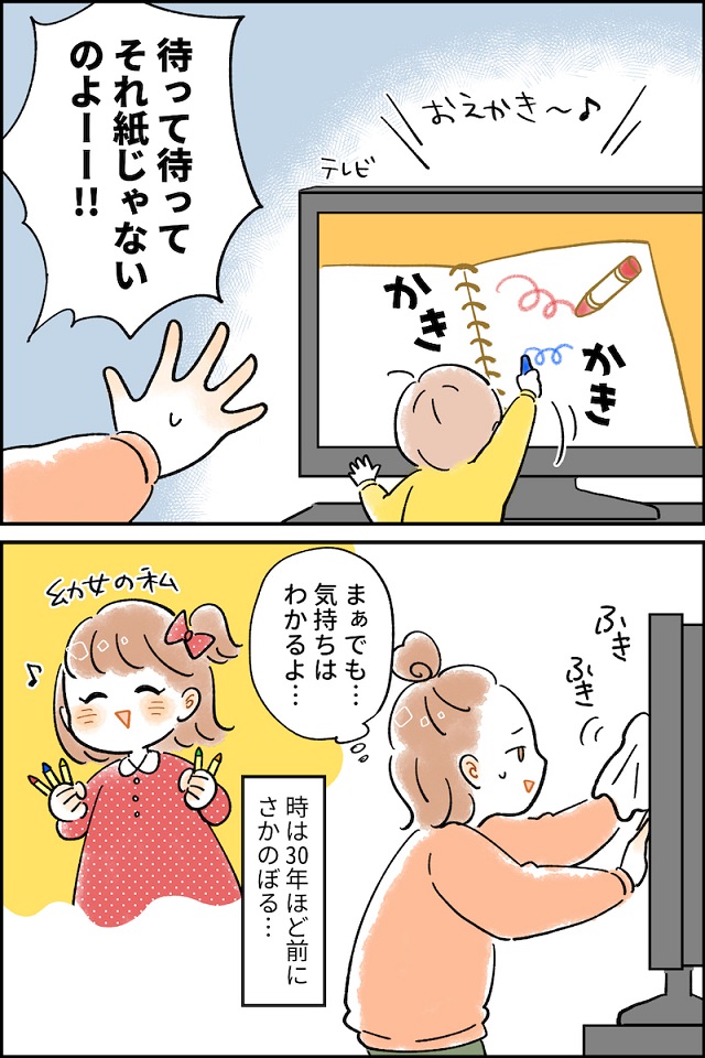 子ども　お絵かき　怒る