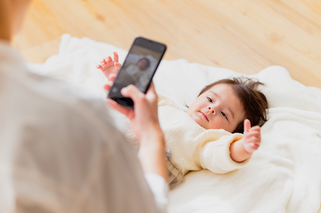 スマホカメラで赤ちゃんを撮る