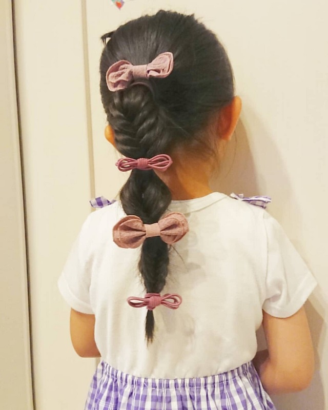 子供簡単ヘアアレンジくるりんぱ