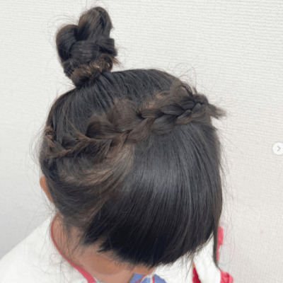 三つ編みカチューシャを使ったヘアアレンジ