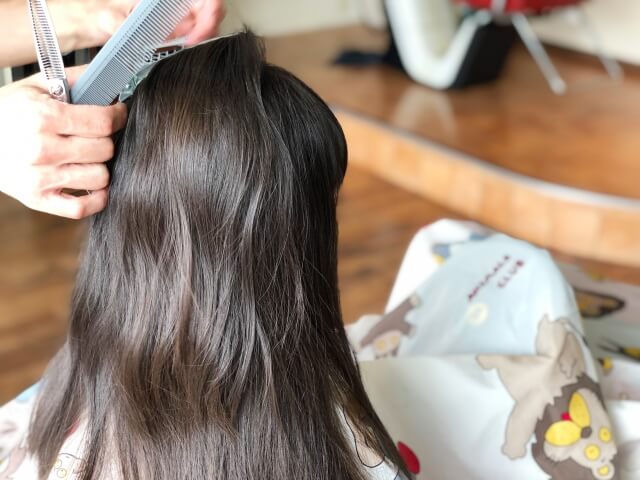 子ども　ヘアアレンジ前